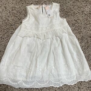NEW Doe a Dear White Scallop Dress